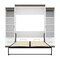 Bestar Orion 104W Queen Murphy Bed and 2 Narrow Shelving Units with Drawers (105W), White & Walnut Grey 116885-000017 - alternate 10